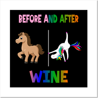 Before and after wine Posters and Art